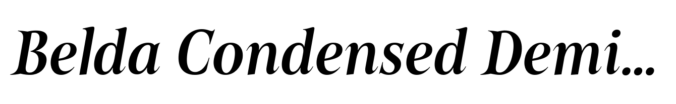 Belda Condensed Demi Italic
